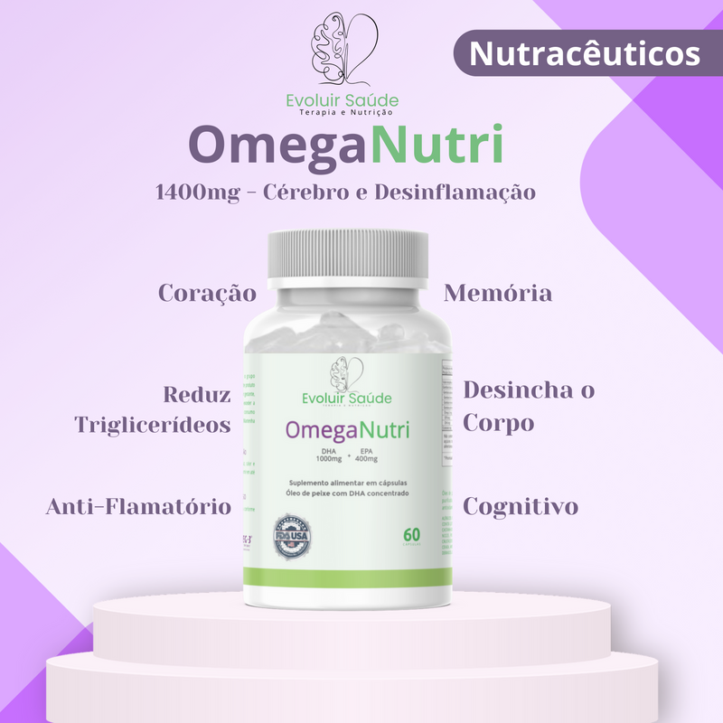 OmegaNutri 1400mg - Cérebro e Desinflamação