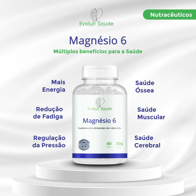 Magnésio6 - Suplemento Alimentar em Cápsulas